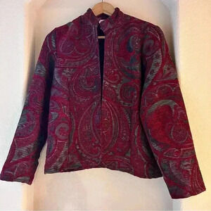Coldwater Creek Vintage “Tapestry” Like Paisley Print Blazer
